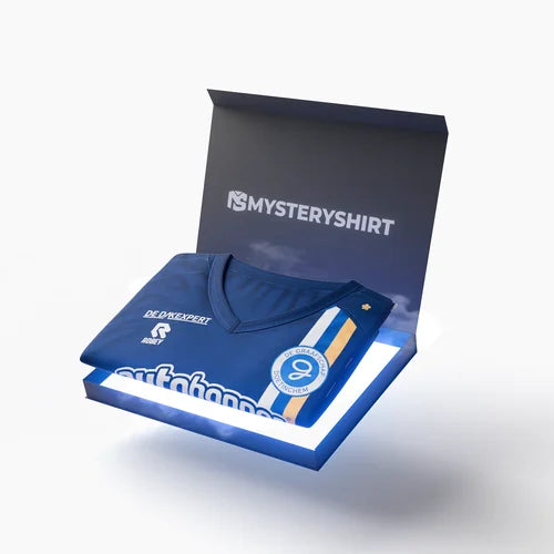 An Europe Mysteryshirt Box opening to reveal the shirt inside